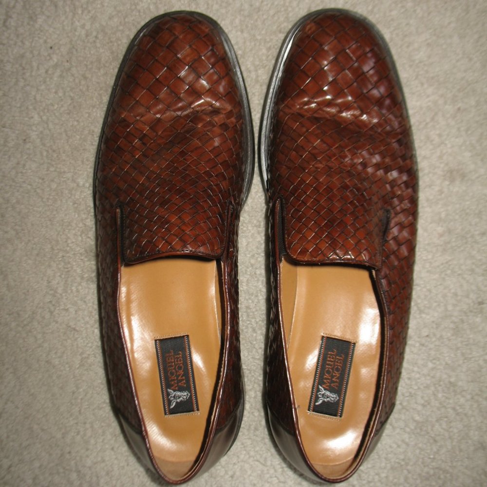 Miguel Angel Cognac Woven Loafers - 13M
